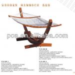 wooden hanging hammock bed