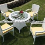 outdoor rattan dining table and chairs