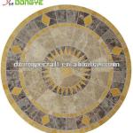 Patio Round Marble Mosaic Pattern dining Table Tops-YT580722