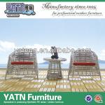 Outdoor wicker with aluminum folding table and chair-YT619 (3pcs/set)