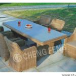Wicker Outdoor Dining Chairs and Tables-CF-A067