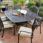 Collection Cast Aluminum Patio Dining Set - Seats 8-BT-00203