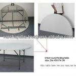 Round Plastic Table with folding legs and folding Tops-PR-EF-T11