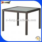 cheap square aluminum rattan table ZT-1028T