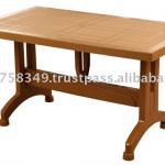 white plastic outdoor table and chair-ct051