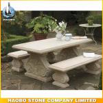 Haobo China Wholesale Marble Stone Top Patio Table And Chairs-Stone Top Patio Table And Chairs