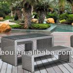 2013 hotselling synthetic rattan dining set