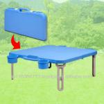 Table Foliding Table Plastic Leisure Portable Made in Japan Compact Lightweight Cup Holder Butterfly Leisure Table Square B-