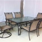 best selling 7pcs Sunrise Aluminum Sling Dining Chair &amp;table