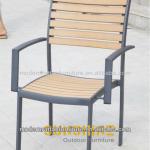 Garden funiture arm standing Chair dining set - plastic wood teak chair