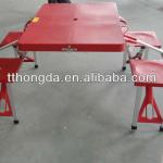 Plastic foldable picnic table