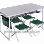 camping folding table and chairs set