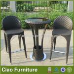 Modern design rattan bar table and chair-wholesale bistro set