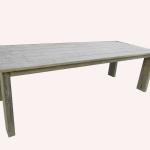 FWT348 Outdoor Wooden Table, brushed and grey painted.-FWT348