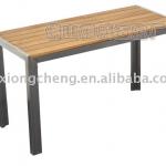 stainless steel teak bench