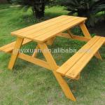 Outdoor Wooden Picnic Table and Bench for Kids / Wood Garden Children BBQ Table