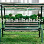 3 seats steel garden swing