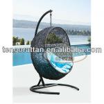leisure outdoor PE rattan furniture weaving swing hanging chair(Y9068)