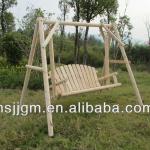 solid outdoor wooden swing