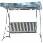 Steel 3 person canopy swing