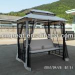 GSQ6001C outdoor swing chair with two roofs and mosquito net-GSQ6001C