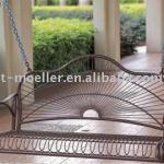 wrought sun ray iron porch swing