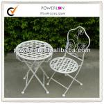 folding whtie iron seats for balcony