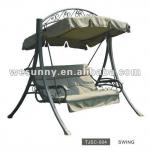 Deluxe outdoor metal swing chair