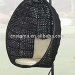 2013 Hot sale Outdoor pe rattan rattan outdoor rattan hanging egg chair