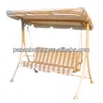 outdoor leisure polyester metal 3 seat swing