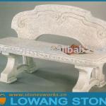 outdoor stone garden bench-LOWANG