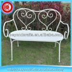 Newest White Metal Garden Bench