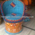 GARDEN BENCH WITH INDIAN TEXTILE FROM INDIA