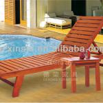 Beach wooden lounge chair