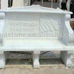 White Antique Marble Bench
