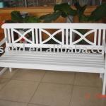 ( W-B-4065) white color wooden bench