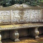carved marble garden bench-Tables &amp; Chairs