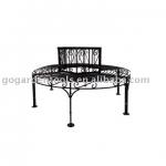 IS0408-ST0 Outdoor Wrought Iron Tree Bench