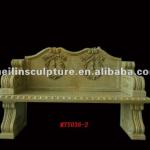 Elegant White Garden Stone Bench With Acceptable Price-MYY036-2