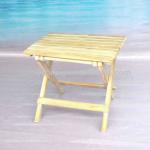 European style folding hardwood patio single bench