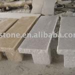 courtyard long polished stone bench