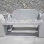 stone bench with back