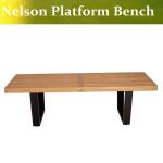 Nelson Platform Solid Wood Bench
