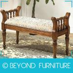 Good Quality Wooden Carved Bench for Bedroom