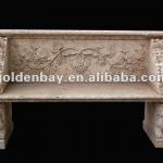 Outdoor Garden Carved Stone Bench Marble Stone Garden Bench OEM Manufacturer