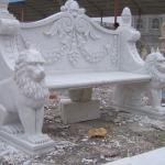 outdoor garden stone benches