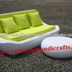 Poly rattan chair benches