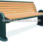 Amusement park outdoor wooden garden bench