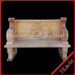 Garden Marble Outdoor Bench With Lazyback
