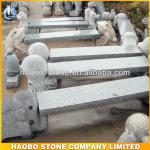 Haobo Hand Carving Made In China G603 Granite Garden Bench